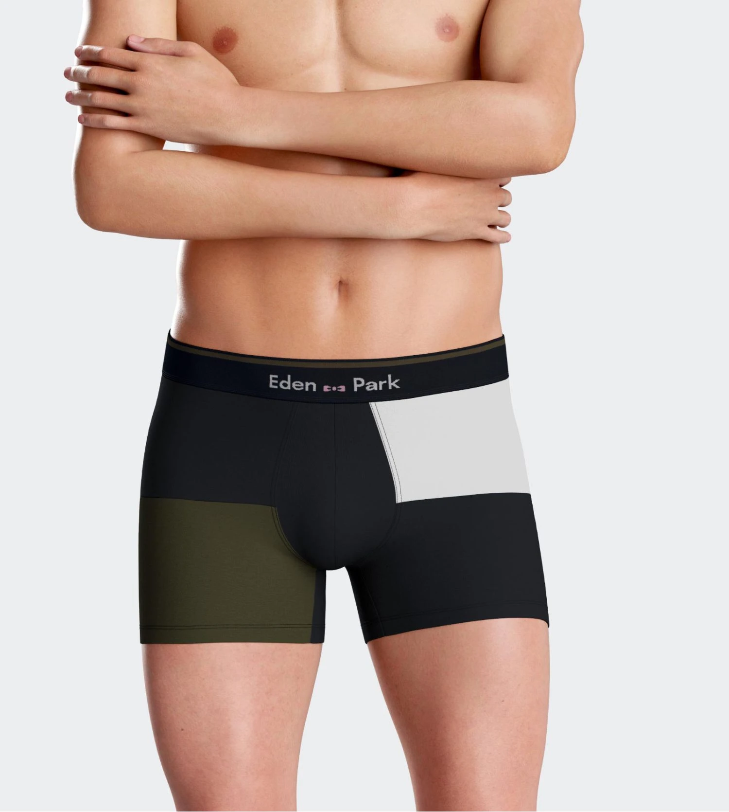Eden Park Lot de 2 Boxers Marine et Kaki – Imprimé Carreaux et Uni en Coton Stretch 6 Eden Park Lot de 2 Boxers Marine et Kaki – Imprimé Carreaux et Uni en Coton Stretch – Image 4