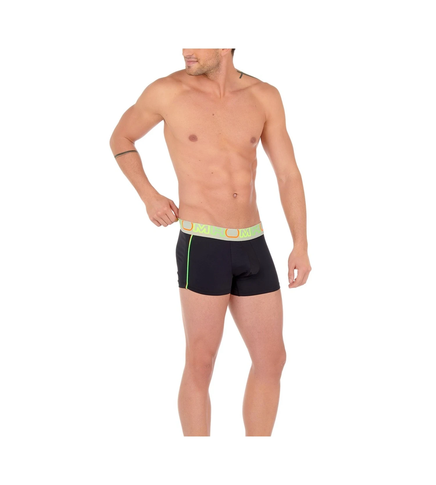 HOM Training Boxer Sport Noir et Détails Fluo – Sous-vêtement Technique en Microfibre Recyclée 4 HOM Training Boxer Sport Noir et Détails Fluo – Sous-vêtement Technique en Microfibre Recyclée – Image 2