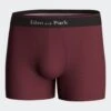 Boxer Homme Eden Park Bordeaux avec Ceinture Noire – Coton Premium Logo Nœud Papillon -Lingerie Sipp boxer uni coton bleu bordeaux