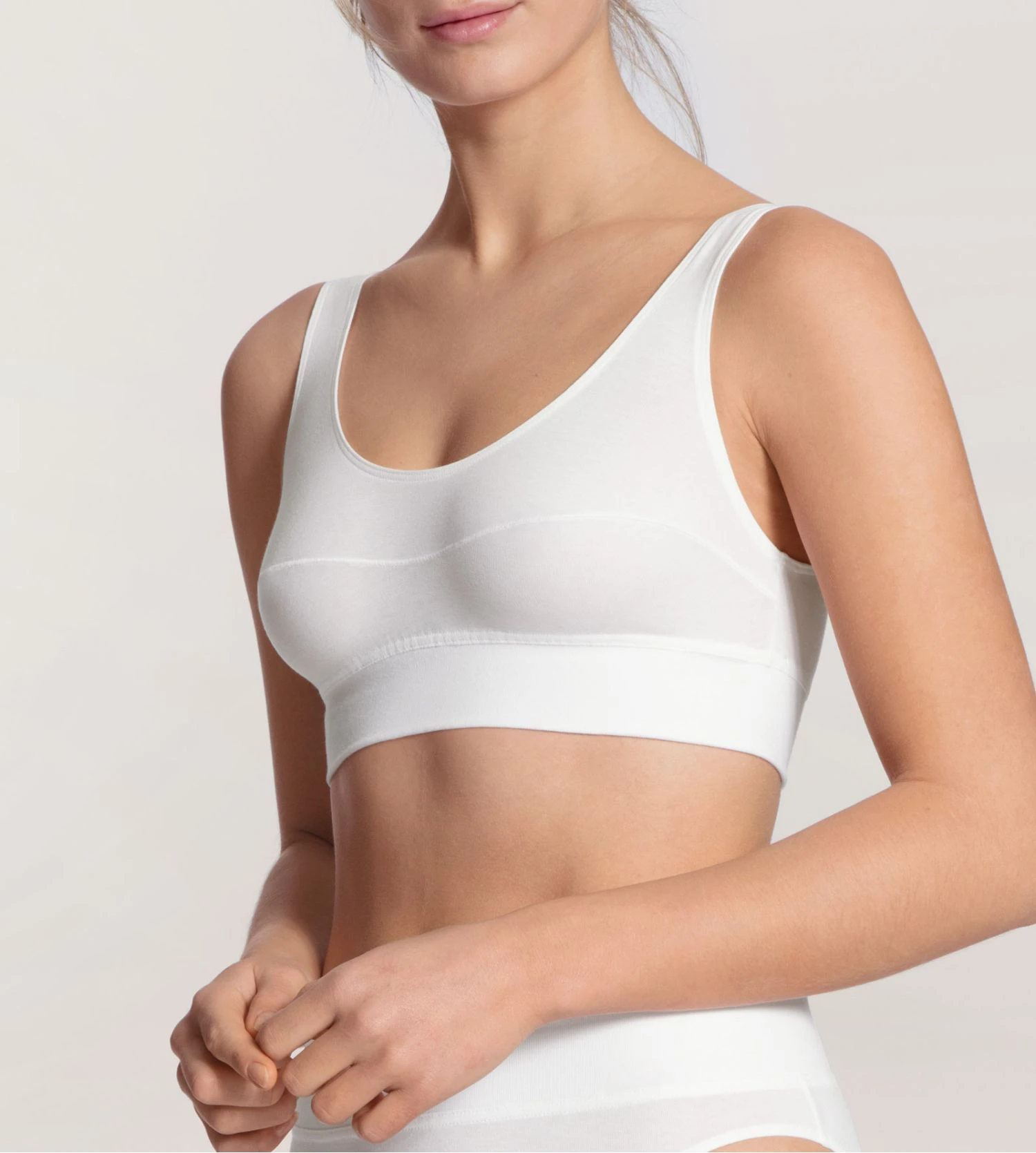 Calida Brassière Bustier Elastic BLANC 3 Calida Brassière Bustier Elastic BLANC