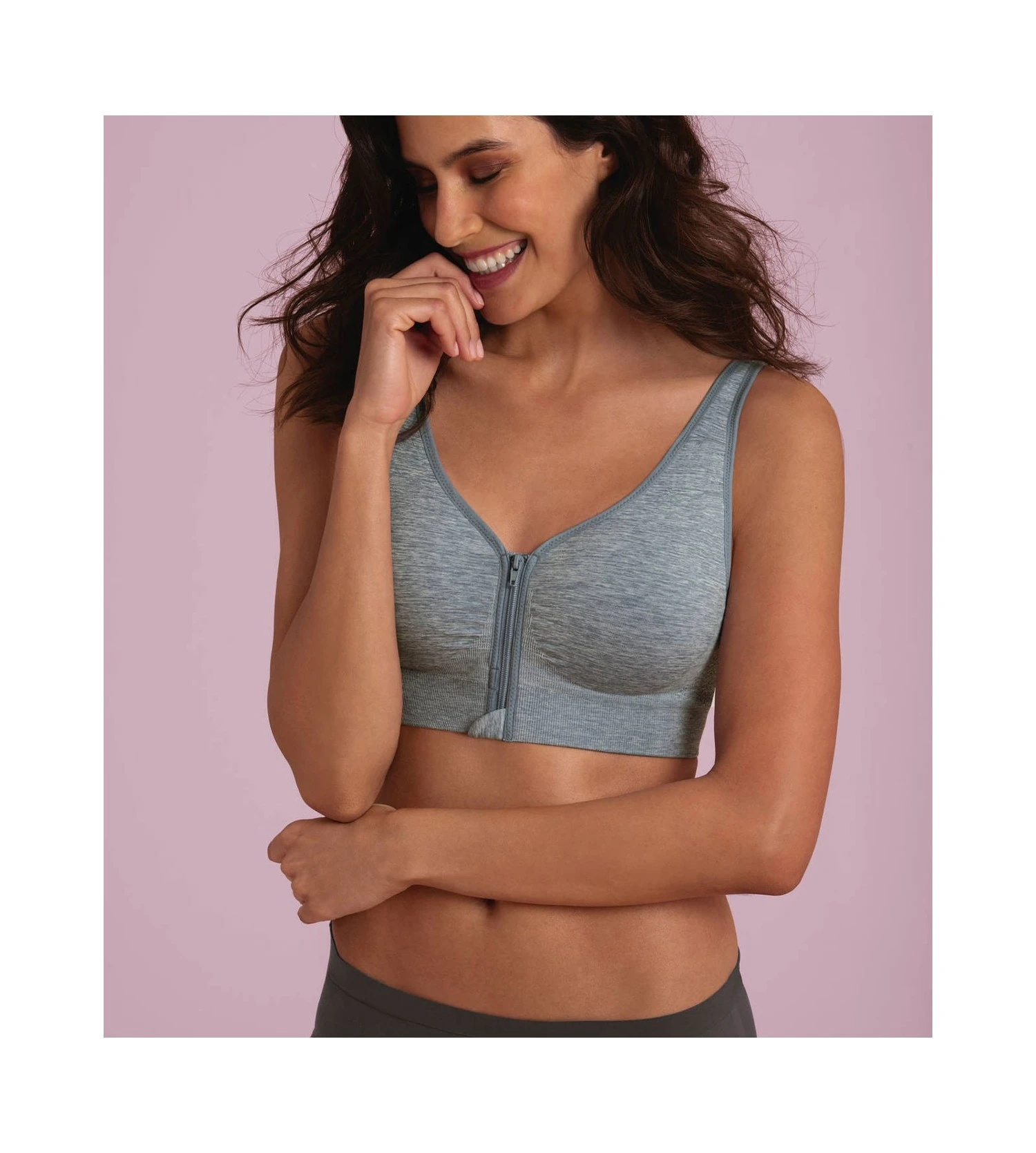 ANITA Brassière Zippée Post Mastectomie Lynn Nuances De Gris 5 ANITA Brassière Zippée Post Mastectomie Lynn Nuances De Gris – Image 3