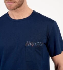 Pyjama Court Bleu Marine Homme Aux Motifs à Fleurs Broceliande -Lingerie Sipp broceliande pyj u court i0ra navy print 2