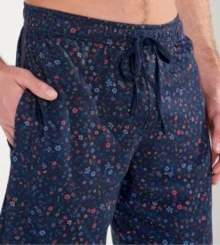 Pyjama Court Bleu Marine Homme Aux Motifs à Fleurs Broceliande -Lingerie Sipp broceliande pyj u court i0ra navy print 3