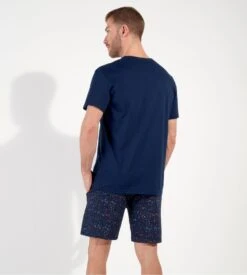 Pyjama Court Bleu Marine Homme Aux Motifs à Fleurs Broceliande -Lingerie Sipp broceliande pyj u court i0ra navy print 5