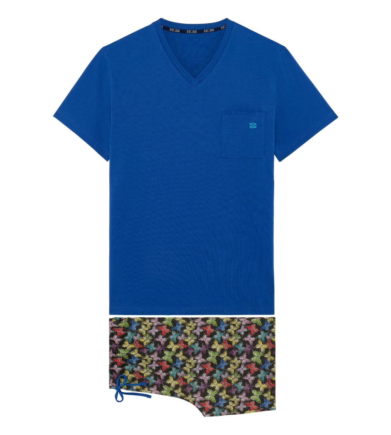 Pyjama Court Homme HOM Butterfly – Coton Doux à Imprimé Papillon Multicolore 4 Pyjama Court Homme HOM Butterfly – Coton Doux à Imprimé Papillon Multicolore – Image 2