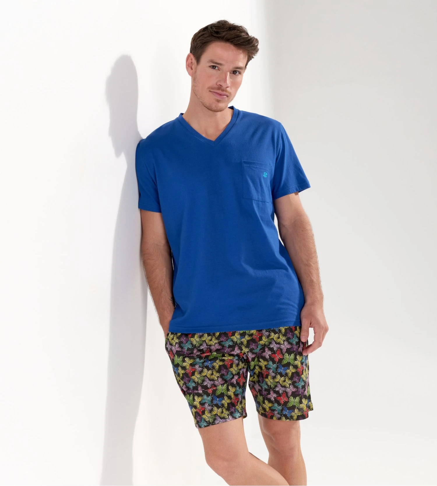 Pyjama Court Homme HOM Butterfly – Coton Doux à Imprimé Papillon Multicolore 7 Pyjama Court Homme HOM Butterfly – Coton Doux à Imprimé Papillon Multicolore – Image 5