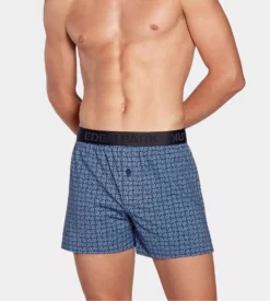 Eden Park Caleçon Flottant Infinity Marine – Boxer Large en Coton avec Imprimé Nœuds Papillon