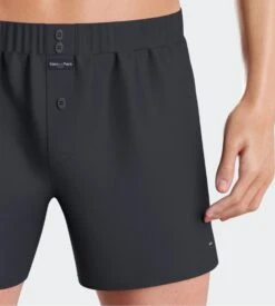 Eden Park Caleçon Flottant Uni Bleu Marine – Boxer en Coton Doux à Bouton Avant -Lingerie Sipp calecon flottant marine 3