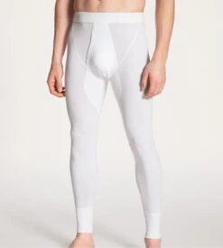 Caleçon Long Calida pour Homme Blanc - Collection Cotton 1:1 en Pur Coton