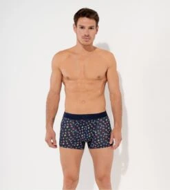 Hom Boxer Imprimé California HO1 Bleu – Sous-vêtement Tropical en Coton Modal à Ouverture Horizontale 12 Hom Boxer Imprimé California HO1 Bleu – Sous-vêtement Tropical en Coton Modal à Ouverture Horizontale -Lingerie Sipp california ho1 boxer imprime bleu 4