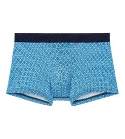 Hom Boxer HO1 CAMERON Blue Print – Art Deco Geometric Horizontal Opening Trunk -Lingerie Sipp cameron ho1 boxer h i0bi blue print bleu 1