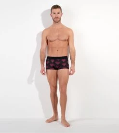 Hom Boxer Court Carlyle – Imprimé Art Déco Bordeaux, Or et Noir en Microfibre Soyeuse -Lingerie Sipp carlyle boxer p0zq bordeaux print p0zq bordeaux print 4