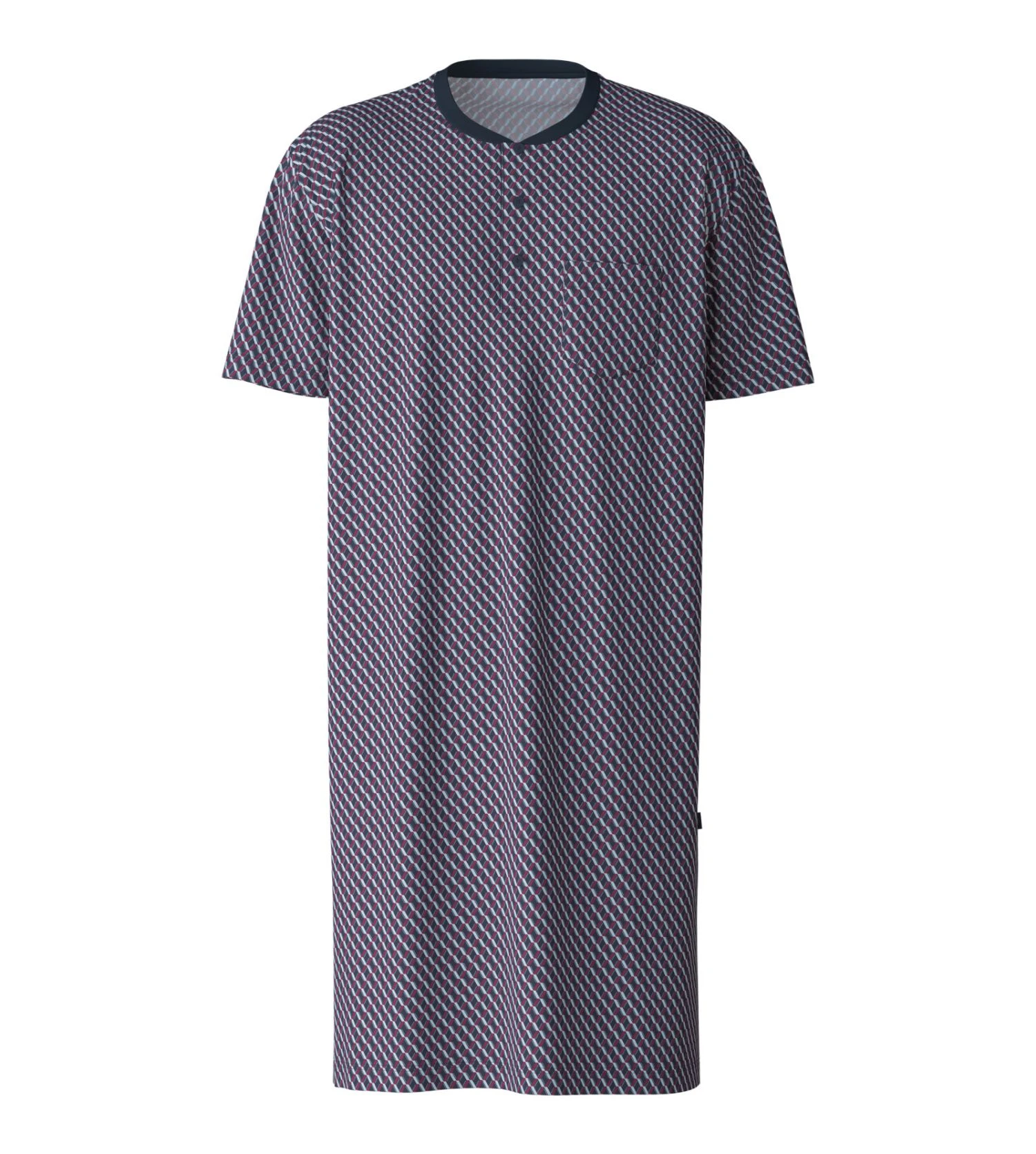 Calida Chemise De Nuit Homme Boutonnée Relax Imprint Mars Red 4 Calida Chemise De Nuit Homme Boutonnée Relax Imprint Mars Red – Image 2