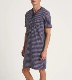 Calida Chemise De Nuit Homme Boutonnée Relax Imprint Mars Red