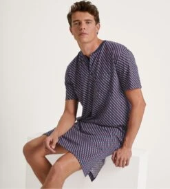 Calida Chemise De Nuit Homme Boutonnée Relax Imprint Mars Red 13 Calida Chemise De Nuit Homme Boutonnée Relax Imprint Mars Red -Lingerie Sipp cdn h bout mc mars red 5