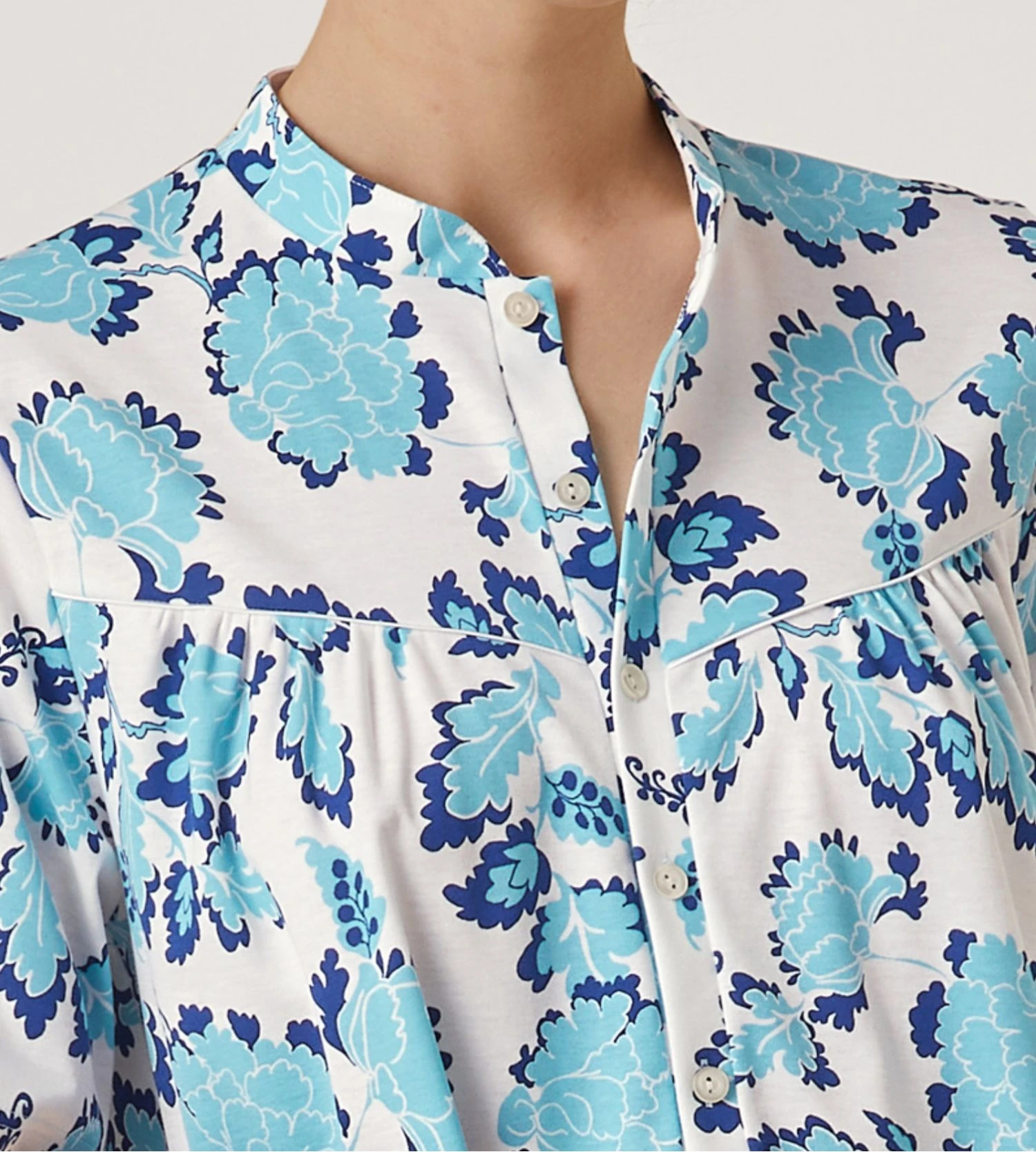 Calida Chemise de Nuit Soft Cotton Blue Topaz – Coton Interlock 110 cm 6 Calida Chemise de Nuit Soft Cotton Blue Topaz – Coton Interlock 110 cm – Image 4