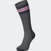 Eden Park Gris Chiné – Chaussettes Longues en Coton avec Nœud Papillon Rose -Lingerie Sipp chaussette h coton mx927 gris chine