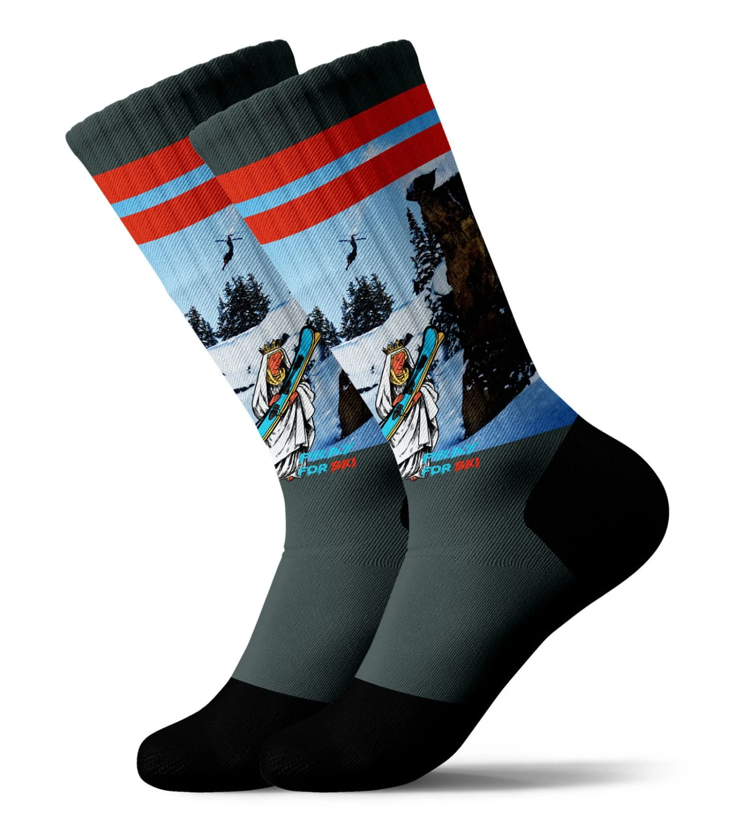 PULLIN Chaussettes Imprimées Forêt Tropicale - Modèle LONGGENEP Mi-Mollet 3 PULLIN Chaussettes Imprimées Forêt Tropicale - Modèle LONGGENEP Mi-Mollet