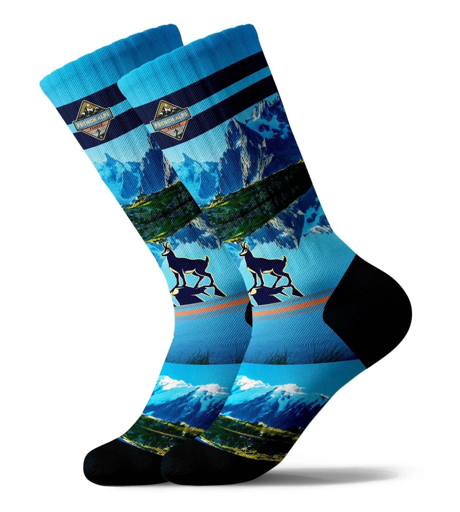 PULLIN LONGMTWHITE - Chaussettes Hautes Mi-Mollet Imprimées Blanches pour Homme 3 PULLIN LONGMTWHITE - Chaussettes Hautes Mi-Mollet Imprimées Blanches pour Homme