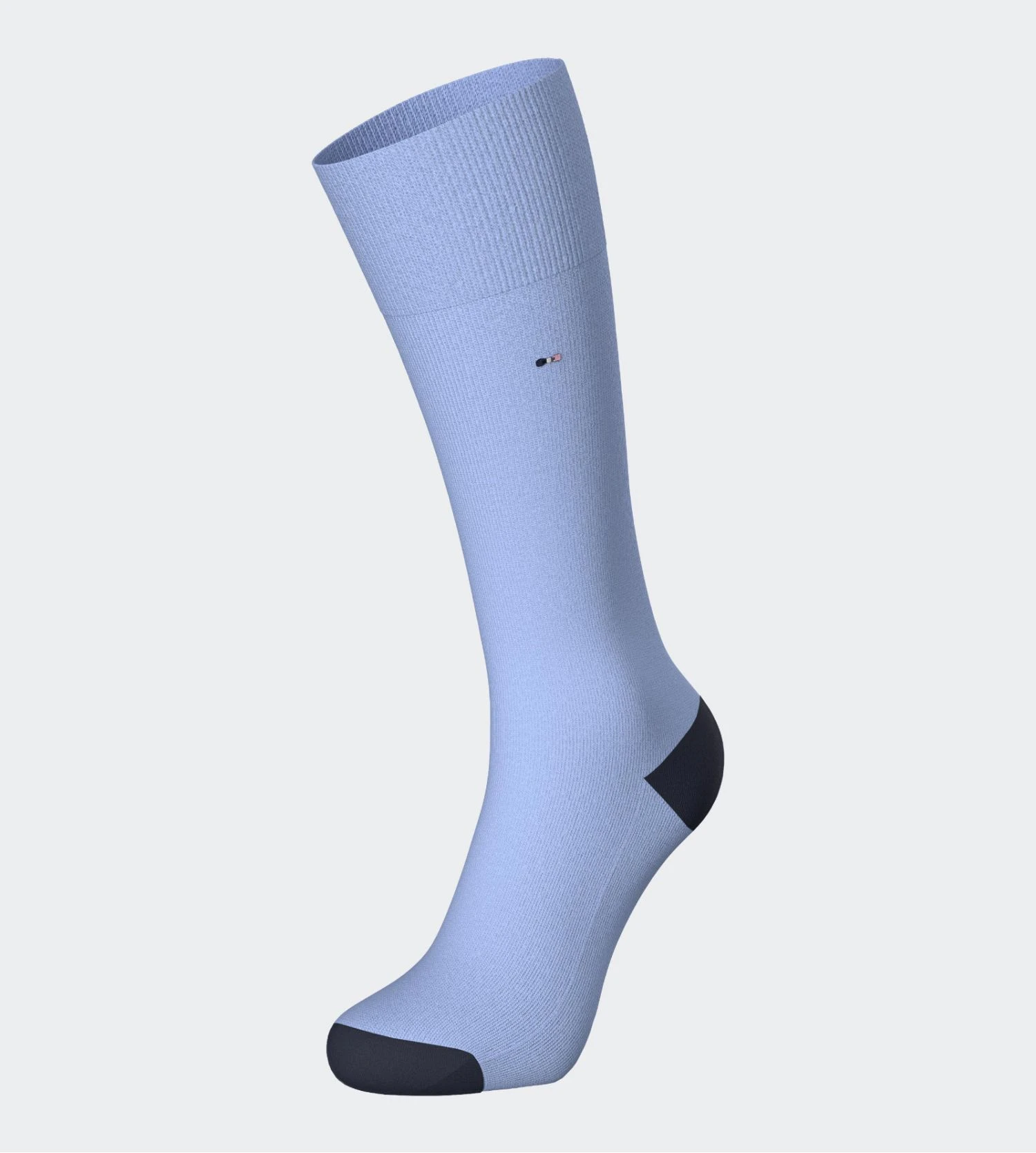 Eden Park Sky Blue with Navy Trim – Pink Bowtie Logo Cotton Sporty Chic Socks 3 Eden Park Sky Blue with Navy Trim – Pink Bowtie Logo Cotton Sporty Chic Socks