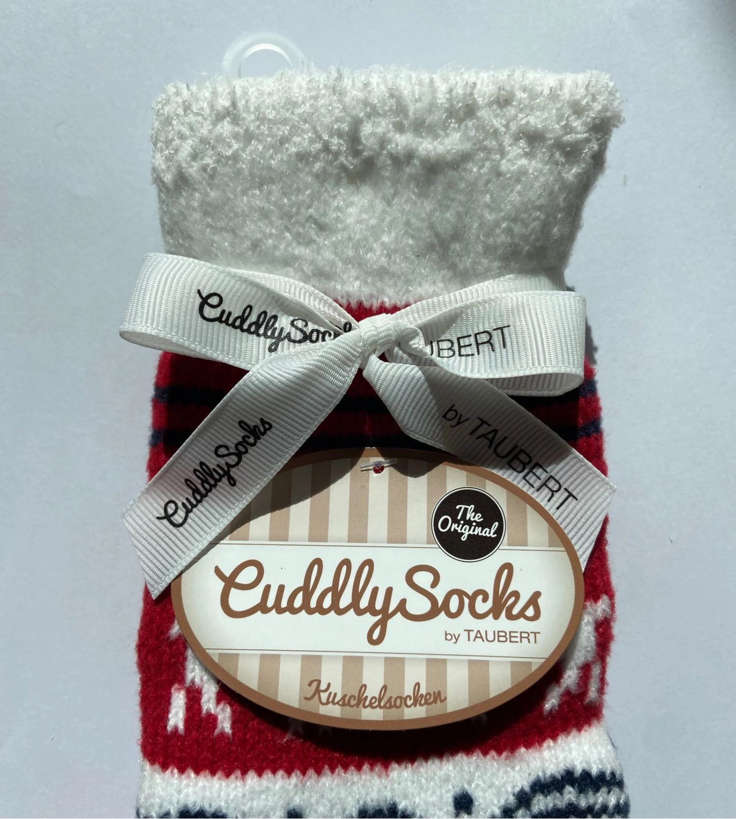 Chaussettes Taubert Iceland Lamb Lined Rouge, Bleu et Blanc – Chaussettes d'Hiver Douillettes à Motifs de Noël 4 Chaussettes Taubert Iceland Lamb Lined Rouge, Bleu et Blanc – Chaussettes d'Hiver Douillettes à Motifs de Noël – Image 2