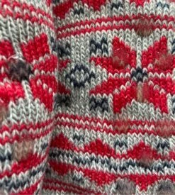 Chaussettes Iceland Lamb Lined Rouge/Gris -Lingerie Sipp chaussettes iceland lamb lined 6689 rosso grey 2