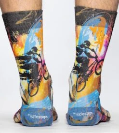 Chaussettes Homme Cycle Jump 8 Chaussettes Homme Cycle Jump -Lingerie Sipp chaussettes mixtes cycle jump imprime multicolore 2