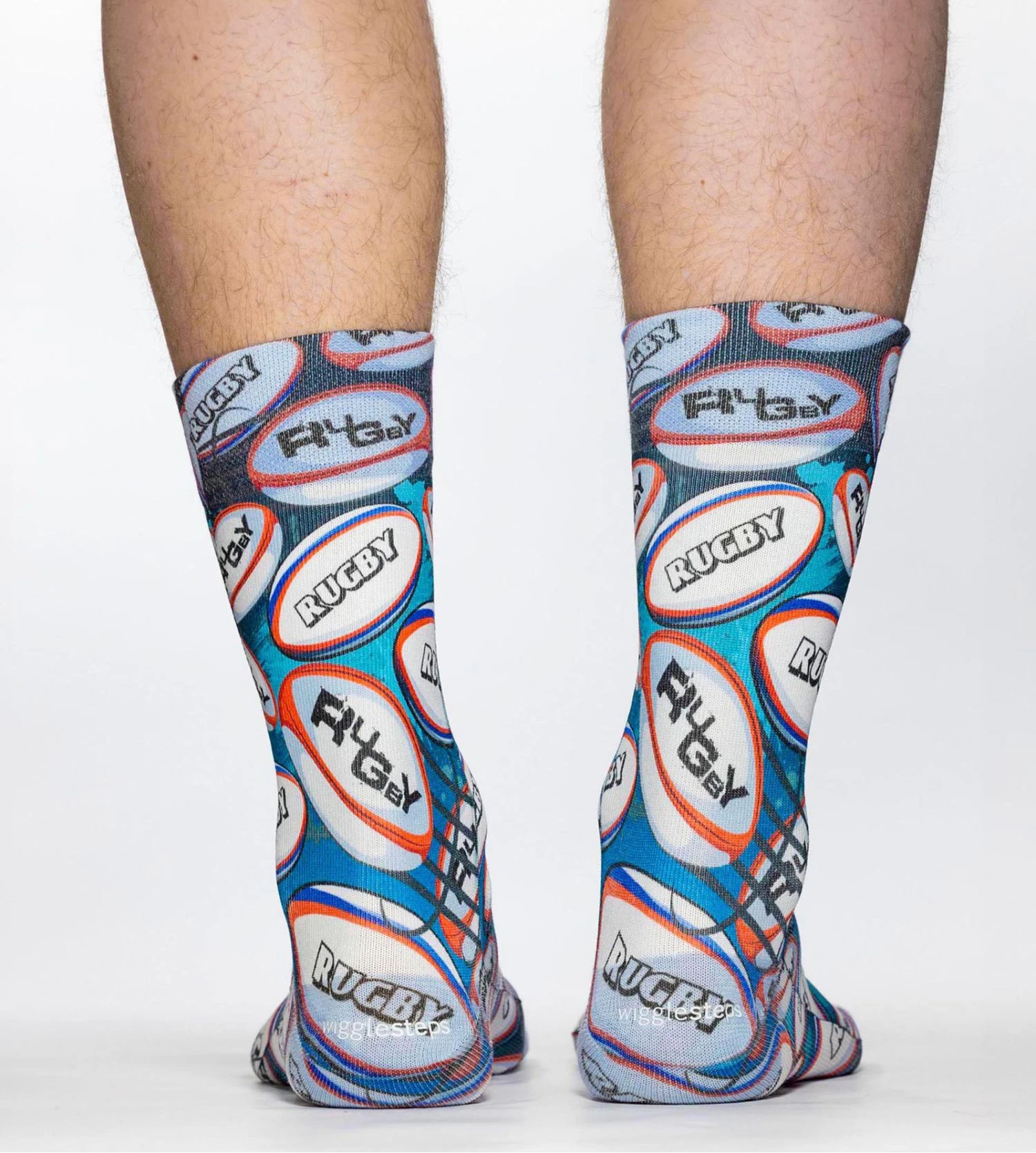 Wigglesteps Rugby Print Men's Socks - Organic Cotton Breathable Novelty Socks 6 Wigglesteps Rugby Print Men's Socks - Organic Cotton Breathable Novelty Socks – Image 4