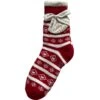 Chaussettes Sweden Lined Rouge/Blanc -Lingerie Sipp chaussettes sweden lined 6683 rosso off white