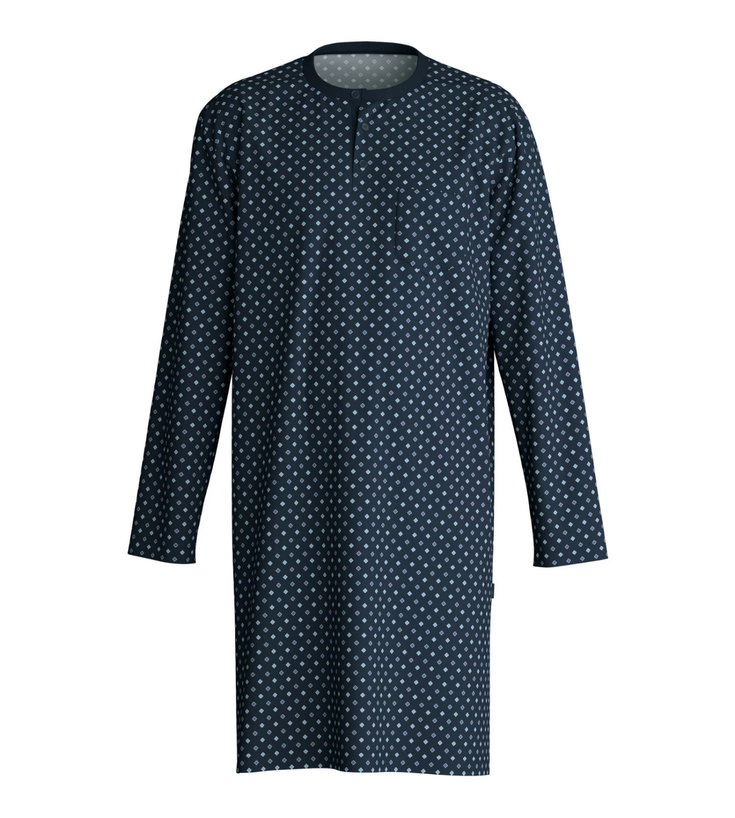 Calida Relax Streamline Saphir Blue – Chemise de nuit élégante en coton interlock pour homme 4 Calida Relax Streamline Saphir Blue – Chemise de nuit élégante en coton interlock pour homme – Image 2