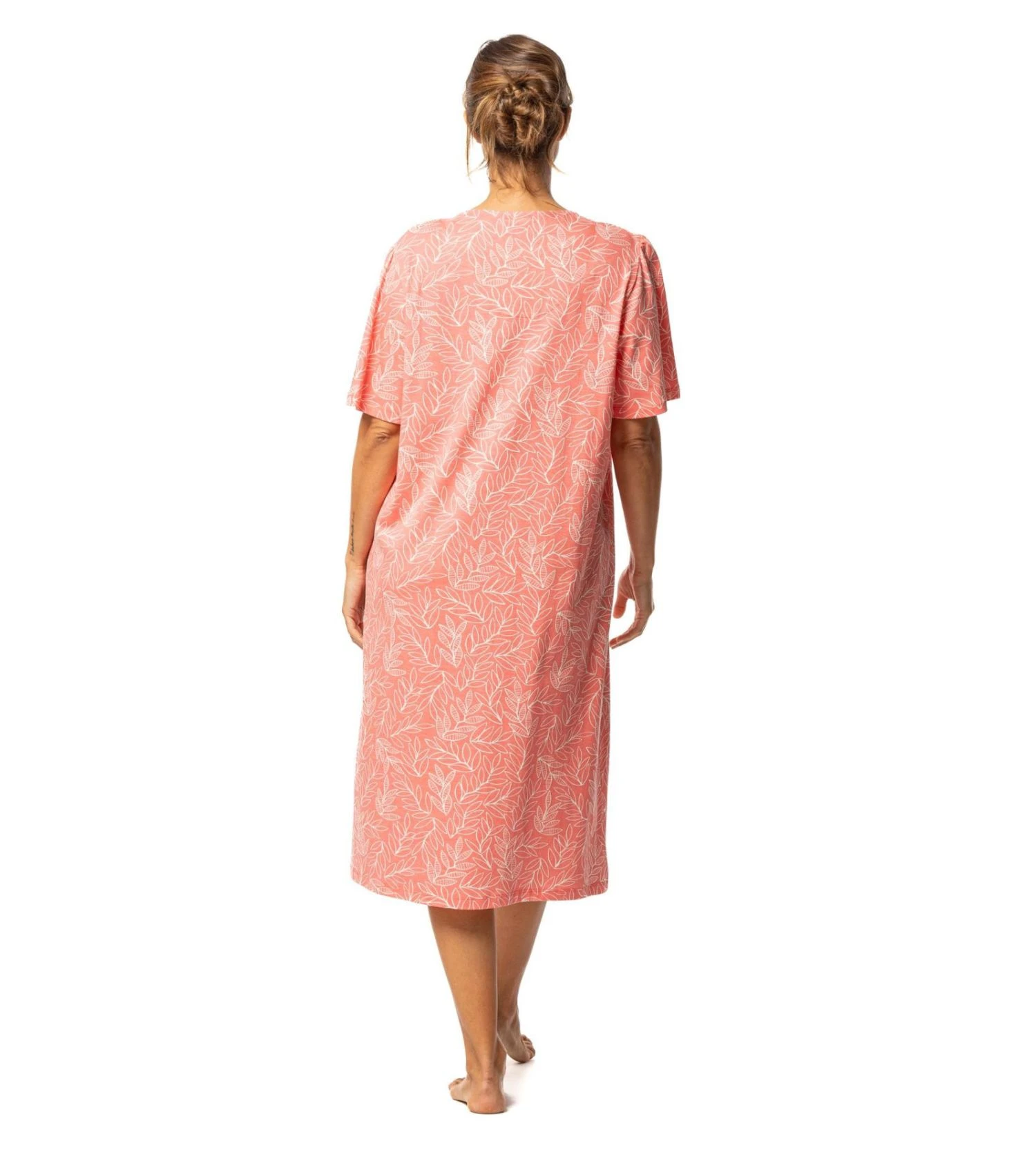 Chemise De Nuit Longue Corail 4 Chemise De Nuit Longue Corail – Image 2