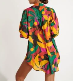 Chemise à Fleurs Femme Amandine Pinavoil Multicolore -Lingerie Sipp chemise longue femme kaki zjl97 3