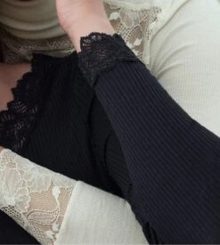 Calida T Shirt Manches Longues Silky Wool Joy Noir 10 Calida T Shirt Manches Longues Silky Wool Joy Noir -Lingerie Sipp chemise ml dent v 996 black 2