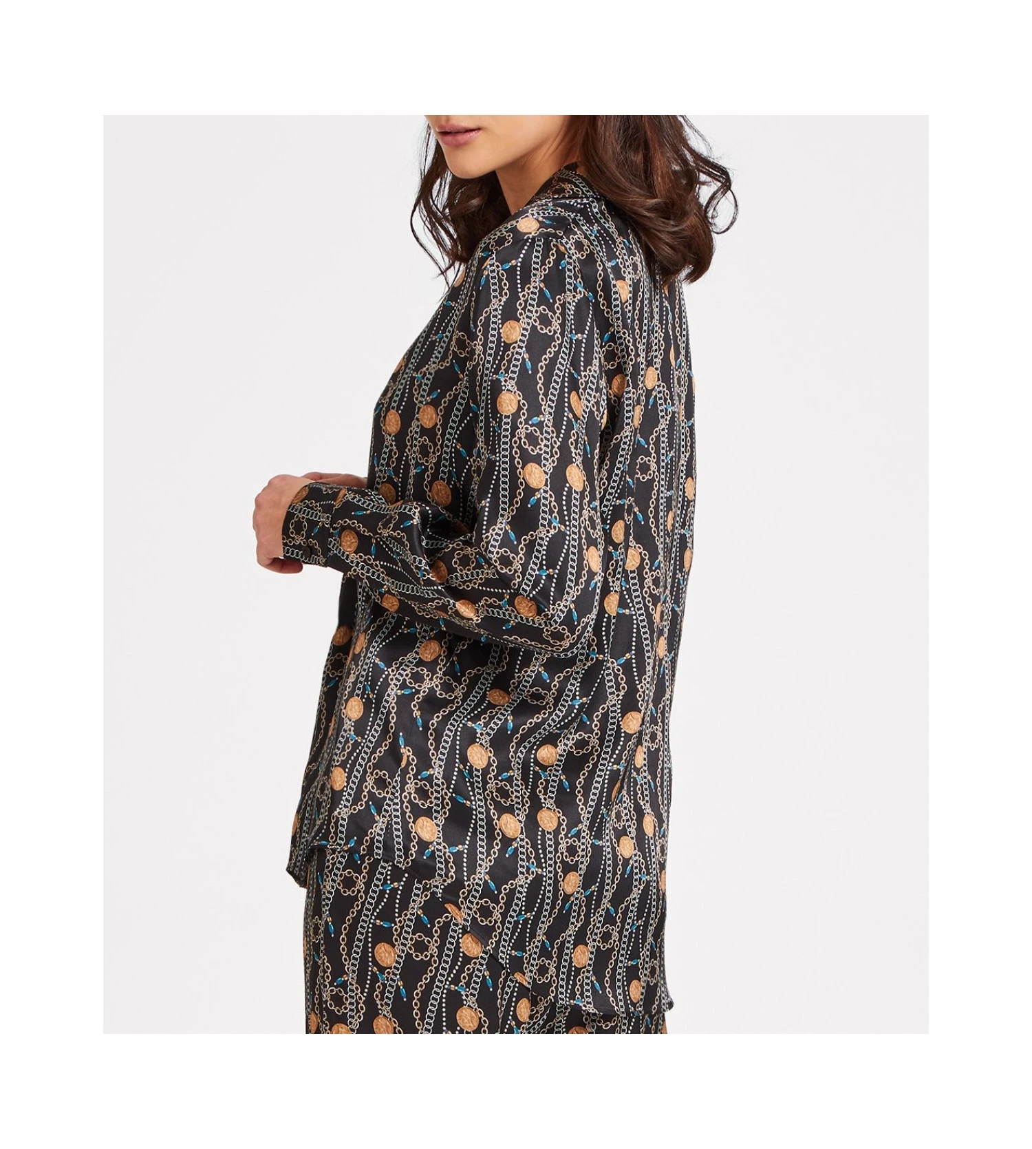 Aubade Toi Mon Amour Trésor – Chemisier 100% Soie à Imprimé Bijoux et Chaînes 9 Aubade Toi Mon Amour Trésor – Chemisier 100% Soie à Imprimé Bijoux et Chaînes – Image 7