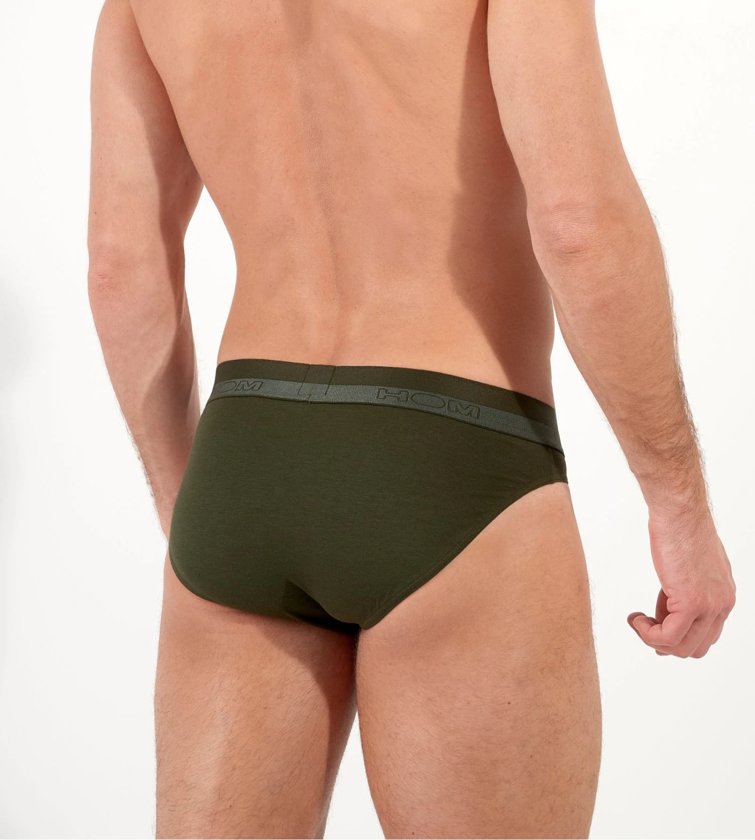 HOM Mini Slip Vert Kaki Classic – Sous-vêtement Confortable en Coton et Modal 6 HOM Mini Slip Vert Kaki Classic – Sous-vêtement Confortable en Coton et Modal – Image 4