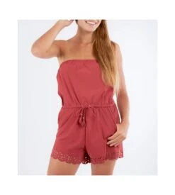 Banana Moon Combishort Bandeau Ajouré Purdey Bois De Rose