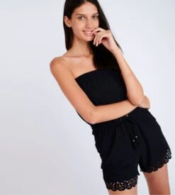 Banana Moon Combishort Bustier Purdey Huawei Noir -Lingerie Sipp combishort bandeau ajoure purdey lse01 noir 3