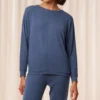 Triumph Top Manches Longues Cozy Comfort Crown Blue -Lingerie Sipp cozy comfort top 01 tdf ml 4098 crown blue
