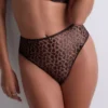 Aubade Culotte Haute Brodée Au Motif Animalier Crazy In Love Satin Brown -Lingerie Sipp crazy in love culotte haute satin brown