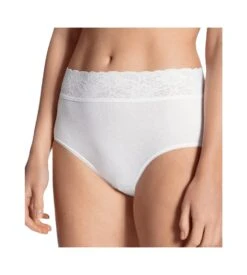Calida Culotte Haute En Dentelle Classic Lycraspitze BLANC