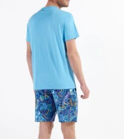 Hom Pyjama D'été En Coton CYRIL Blue Print -Lingerie Sipp cyril pyj court u p0bi blue print bleu 5