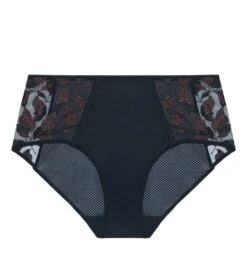 Simone Perele Culotte Haute Dahlia Noir Copper 7 Simone Perele Culotte Haute Dahlia Noir Copper -Lingerie Sipp dahlia slip haut noir copper 1