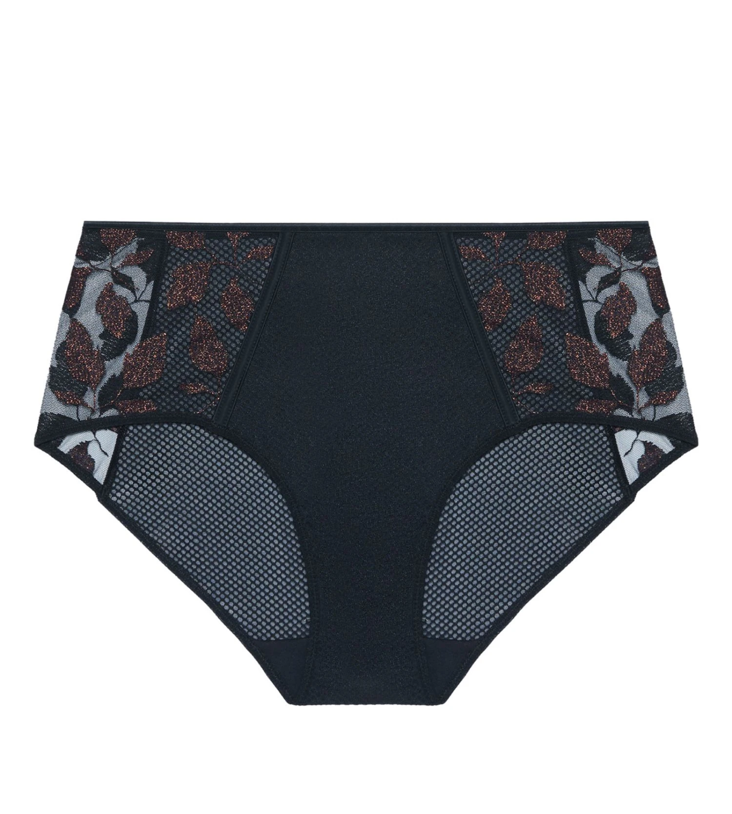 Simone Perele Culotte Haute Dahlia Noir Copper 4 Simone Perele Culotte Haute Dahlia Noir Copper – Image 2