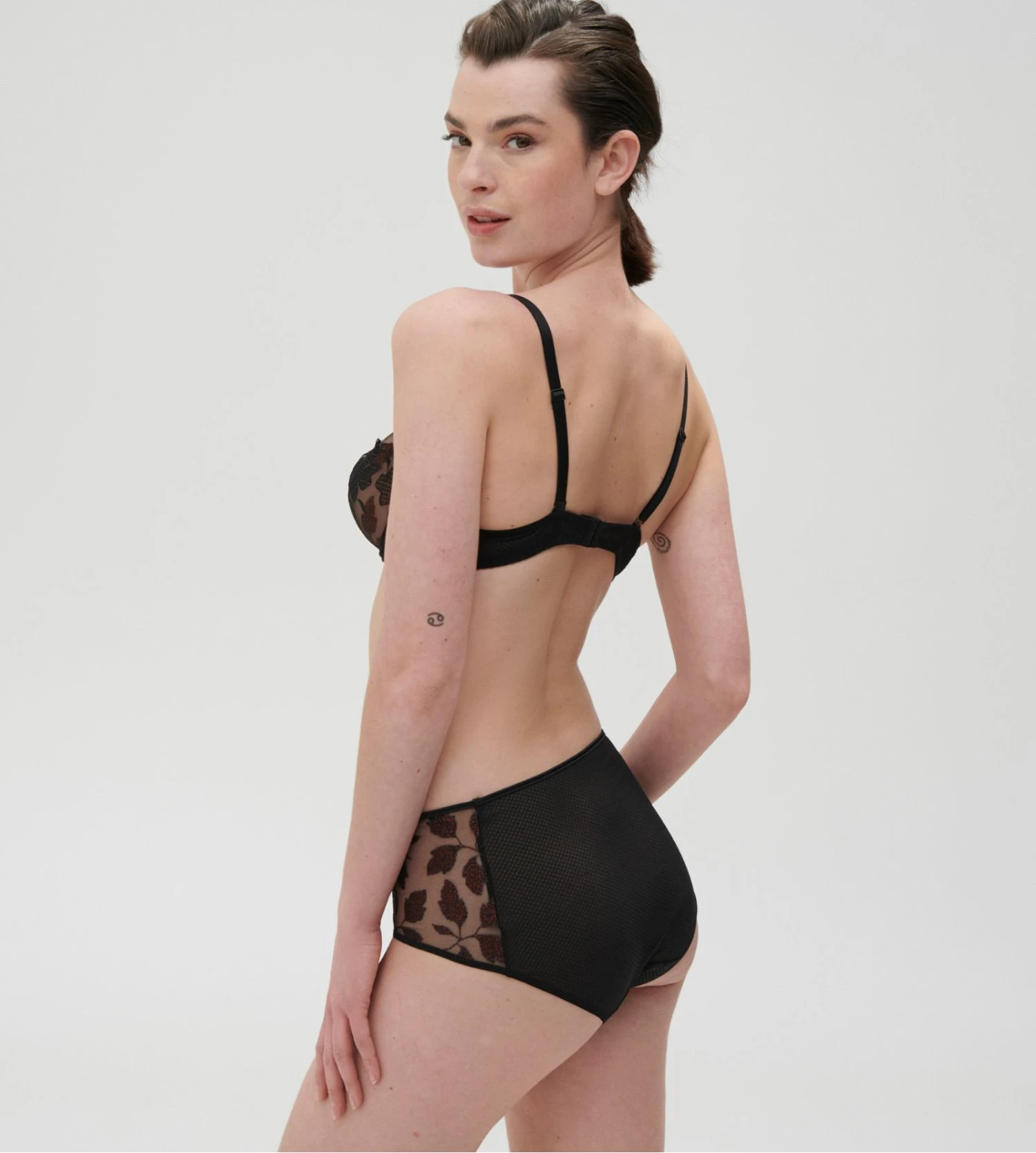Simone Perele Culotte Haute Dahlia Noir Copper 6 Simone Perele Culotte Haute Dahlia Noir Copper – Image 4