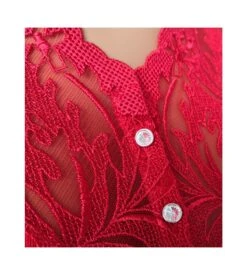 Top Oscalito en Coton Fil d'Écosse et Tulle Brodé Rouge – Débardeur de Luxe Italien -Lingerie Sipp debardeur en coton et tulle brode 664 rouge 6