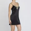Nuisette Robe En Soie DÉESSE EN GLAM Or Glamour 1 Nuisette Robe En Soie DÉESSE EN GLAM Or Glamour -Lingerie Sipp deesse en glam nuisette robe or glamour noir