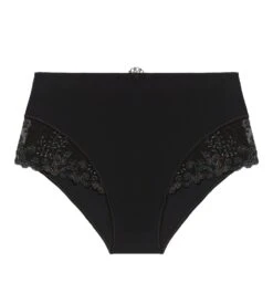 Simone Perele Culotte Haute Simone Pérèle Délice Noir Gem -Lingerie Sipp delice slip haut ventre plat 088 noir gem 1