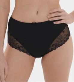 Simone Perele Culotte Haute Simone Pérèle Délice Noir Gem -Lingerie Sipp delice slip haut ventre plat 088 noir gem 3