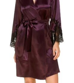 Coemi Damson & Black Bicolore – Dentelle Fine et Satin – Déshabillé Longue Manche 98cm 7 Coemi Damson & Black Bicolore – Dentelle Fine et Satin – Déshabillé Longue Manche 98cm -Lingerie Sipp deshabille bicolore avec dentelle damson black 314 4 2