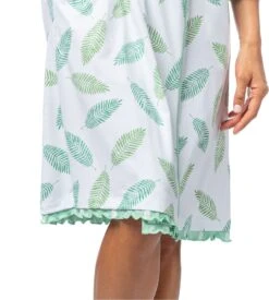 Egatex Déshabillé Imprimé Fougère Vert – Robe de Chambre Coton & Modal avec Finition Volantée -Lingerie Sipp deshabille imp fougere 07 verde vert 3